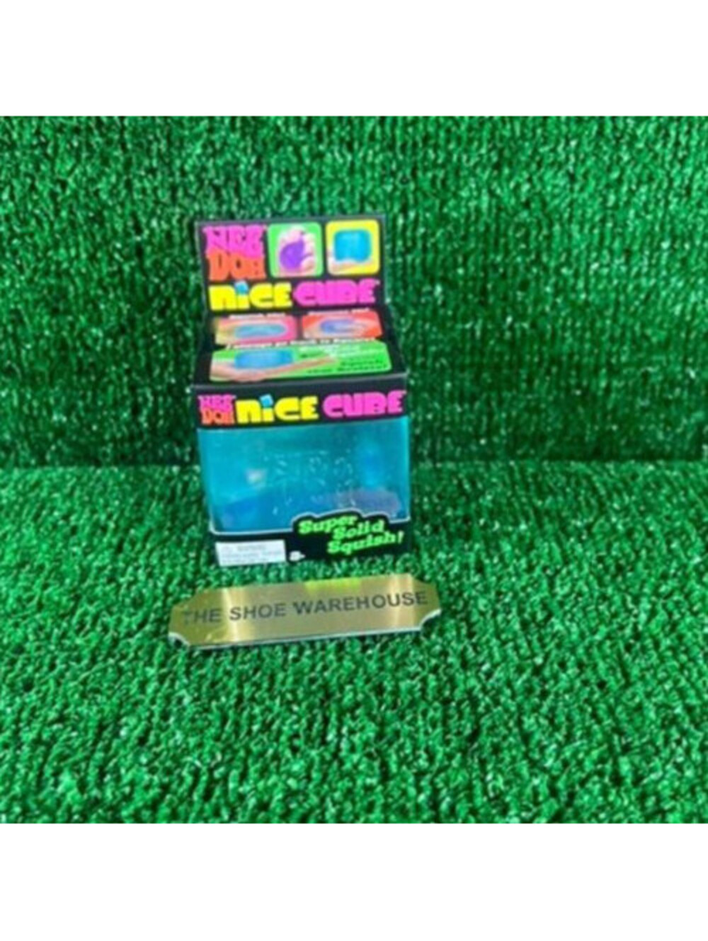 Schylling Nee Doh Nice Cube Super Solid Squish BLUE Brand New